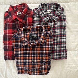 Flanel shirts. Lot of 3. Medium. Unisex.